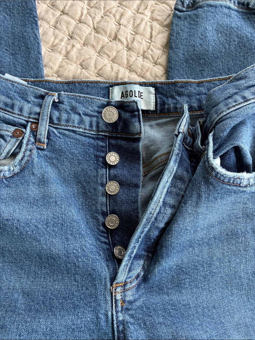Agolde High Rise Blue Jeans